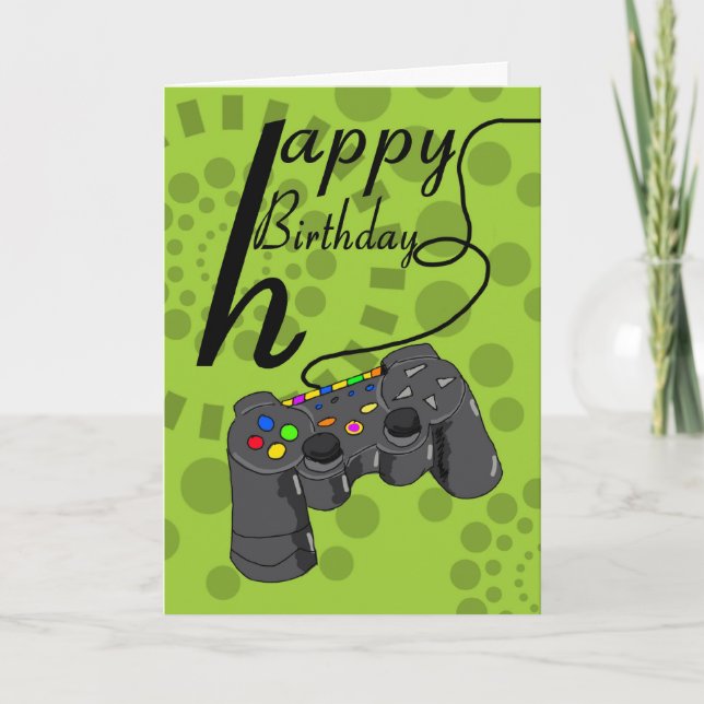 Tarjeta de cumpleaños - regulador de consola (Anverso)
