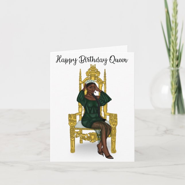 Tarjeta de cumpleaños Reina (Anverso)