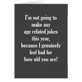 Tarjeta de cumpleaños relativa a la edad de los