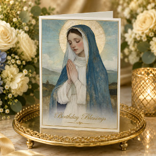Tarjeta de cumpleaños religiosa católica para la S