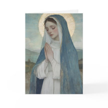 Tarjeta de cumpleaños religiosa de María bendecida