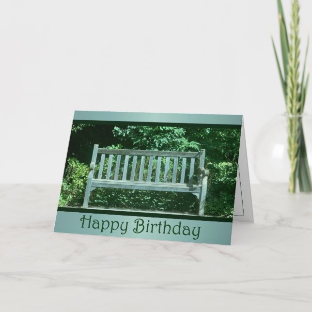 Tarjeta de cumpleaños resistida del banco de (Anverso)