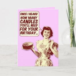 Tarjeta de cumpleaños retra divertida del ama de