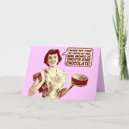 Tarjeta de cumpleaños retra divertida del ama de