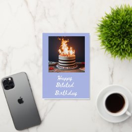 Tarjeta de cumpleaños retrasada