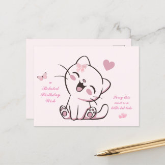 Tarjeta de cumpleaños retrasada