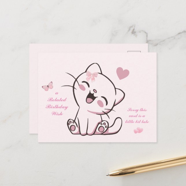 Tarjeta de cumpleaños retrasada (Anverso/Reverso In Situ)