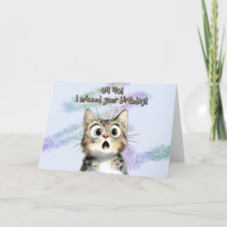 Tarjeta de cumpleaños retrasada