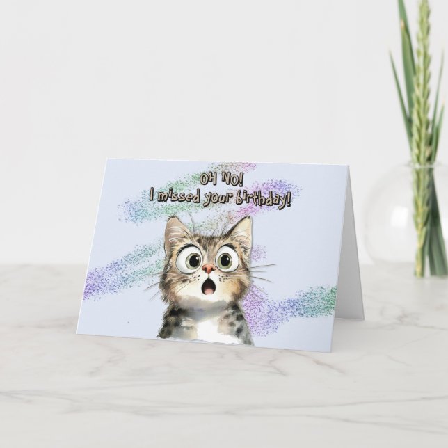 Tarjeta de cumpleaños retrasada (Anverso)