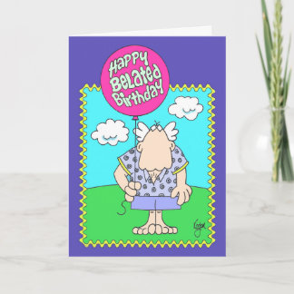 Tarjeta de cumpleaños retrasada de cara perdida