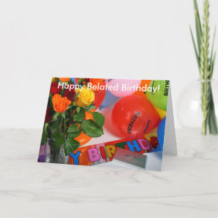 Tarjeta de cumpleaños retrasada de lapso de memori