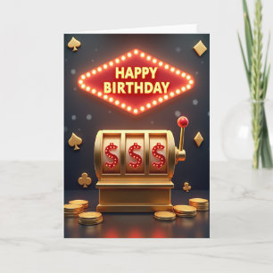 Tarjeta de cumpleaños retro
