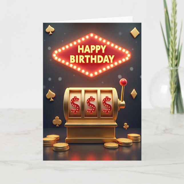 Tarjeta de cumpleaños retro (Anverso)