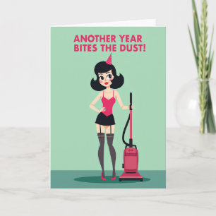 Tarjeta de cumpleaños retro descarada