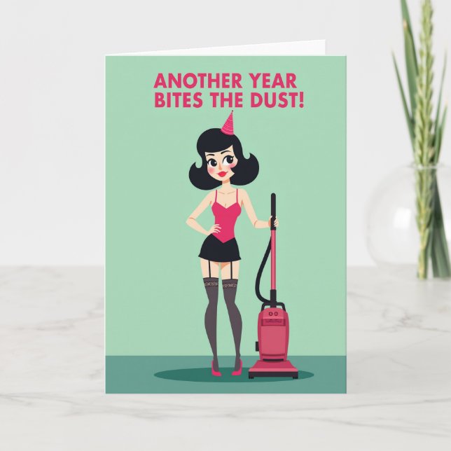 Tarjeta de cumpleaños retro descarada (Anverso)