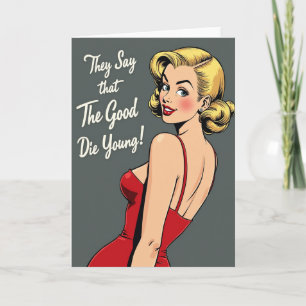 Tarjeta de cumpleaños Retro Glam