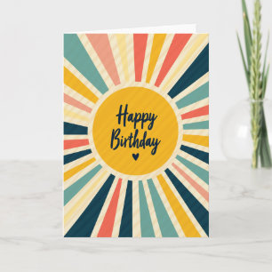 Tarjeta de cumpleaños Retro Joy