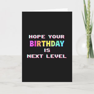 Tarjeta de cumpleaños Retro Pixel