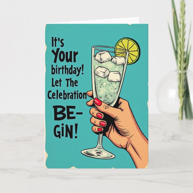 Tarjeta de cumpleaños Retro Pop (Anverso)