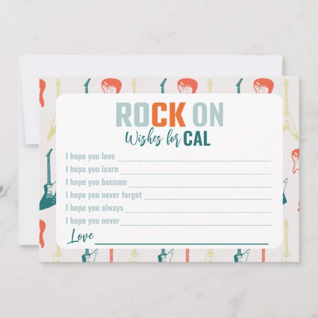 Tarjeta de cumpleaños Rock n Roll Rockstar (Anverso)