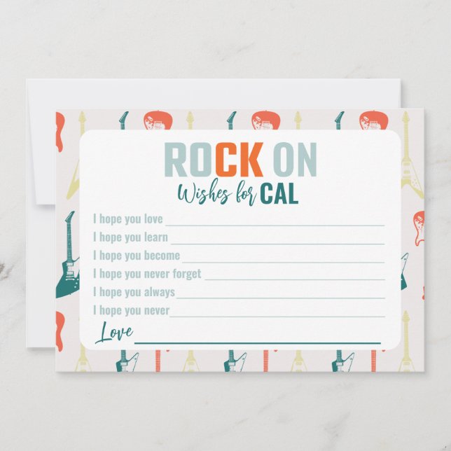 Tarjeta de cumpleaños Rock n Roll Rockstar (Anverso)