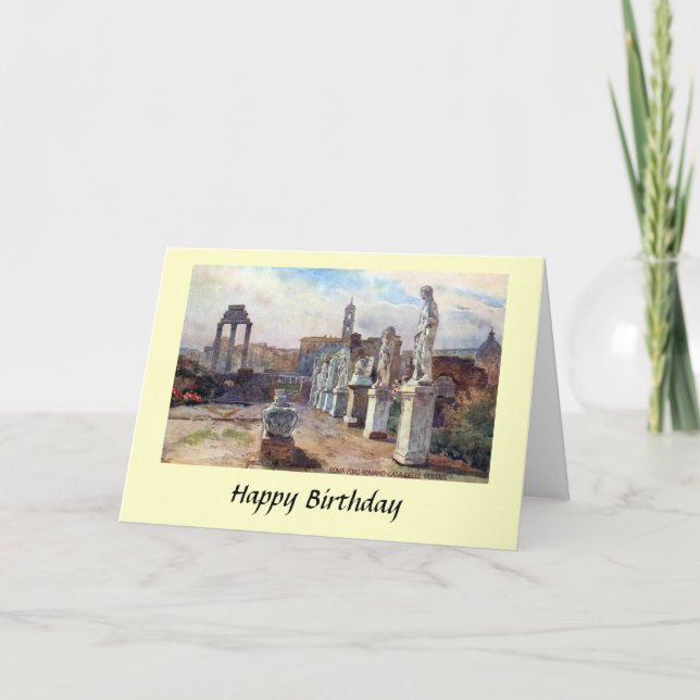 Tarjeta de cumpleaños - Roma, Italia (Anverso)