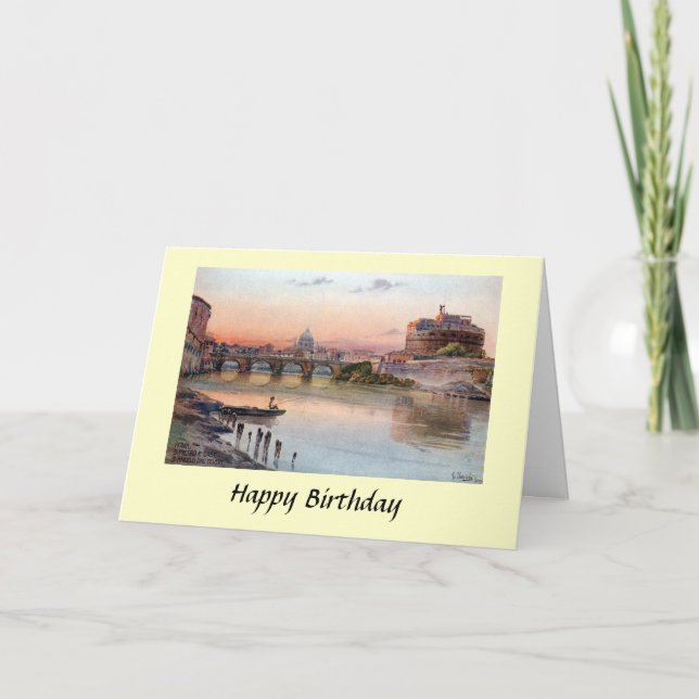 Tarjeta de cumpleaños - Roma, Italia (Anverso)