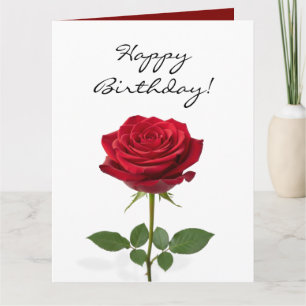 Tarjeta de cumpleaños romántica con hermosa flor d
