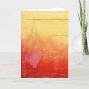 Tarjeta de cumpleaños romántica para el atardecer