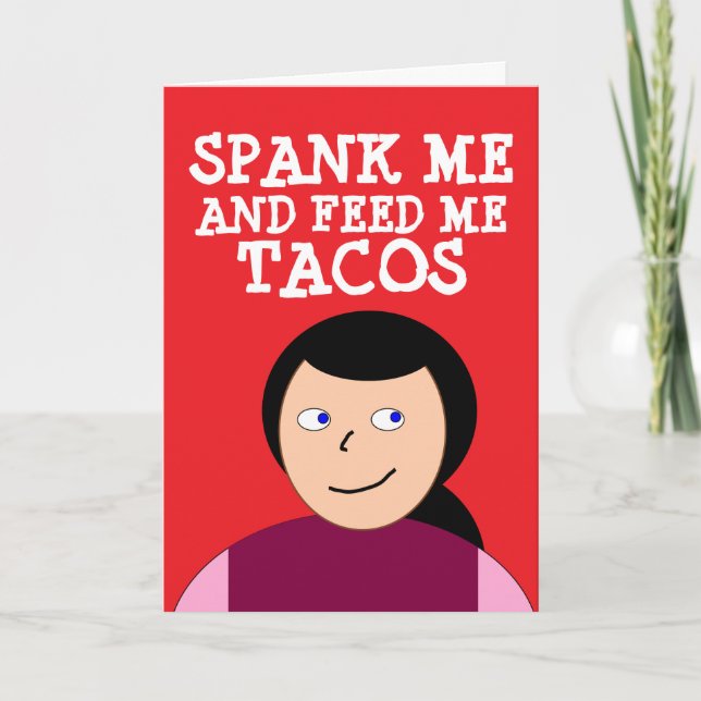 TARJETA DE CUMPLEAÑOS ROMÁNTICA Y DIVERTIDA PARA M (Anverso)