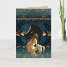 Tarjeta de cumpleaños romántico - Mujer en el agua