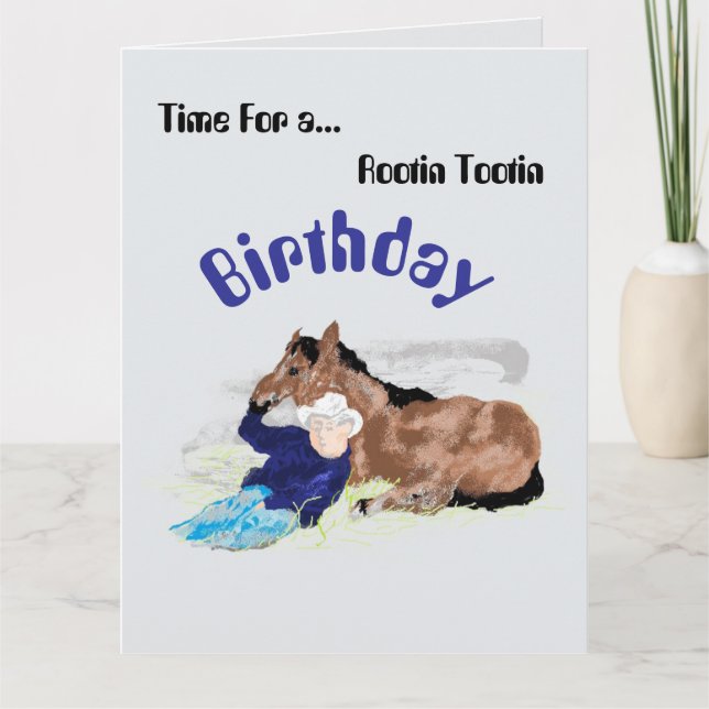 Tarjeta de cumpleaños: Rootin Tootin (Anverso)