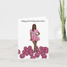 Tarjeta de cumpleaños rosa