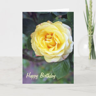tarjeta de cumpleaños rosa amarilla impresionante