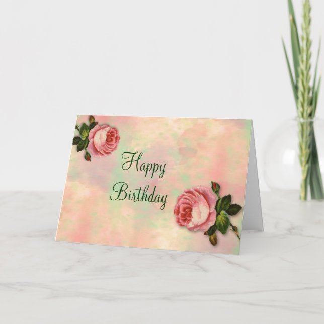 Tarjeta de cumpleaños Rosa de verano (Anverso)