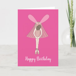 Tarjeta de cumpleaños rosa illusima Ballerina Fair