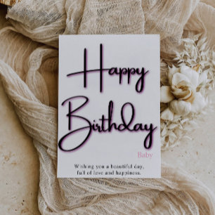 Tarjeta de cumpleaños rosa para ella