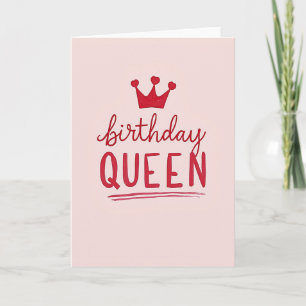 Tarjeta de cumpleaños rosa regia