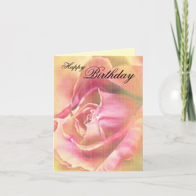 Tarjeta de cumpleaños rosa rosa rosa rosa rosa ros (Anverso)