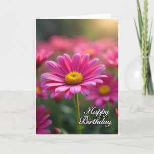 Tarjeta de cumpleaños rosa soñadora