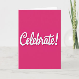 Tarjeta de cumpleaños rosa vibrante