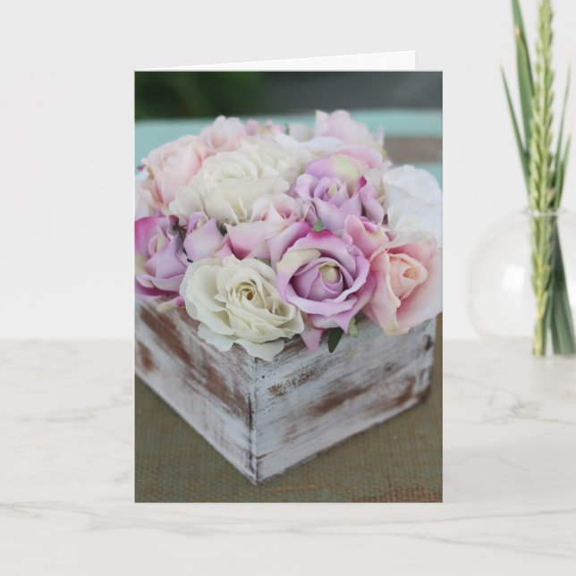 Tarjeta de cumpleaños - Rosas Chic Shabby (Anverso)