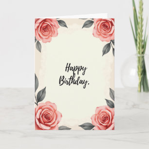 Tarjeta de cumpleaños Rose Joy