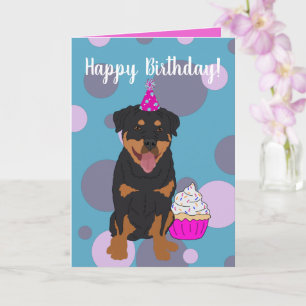 Tarjeta de cumpleaños Rottweiler