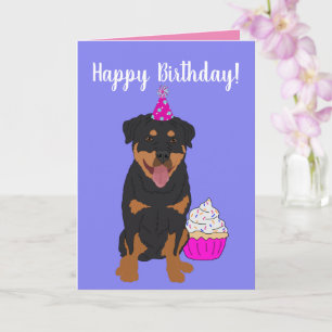 Tarjeta de cumpleaños Rottweiler
