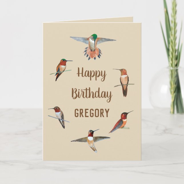 Tarjeta de cumpleaños rubia personalizada (Anverso)