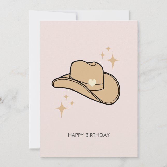Tarjeta de cumpleaños Rubor simple y moderna de Ro (Anverso)