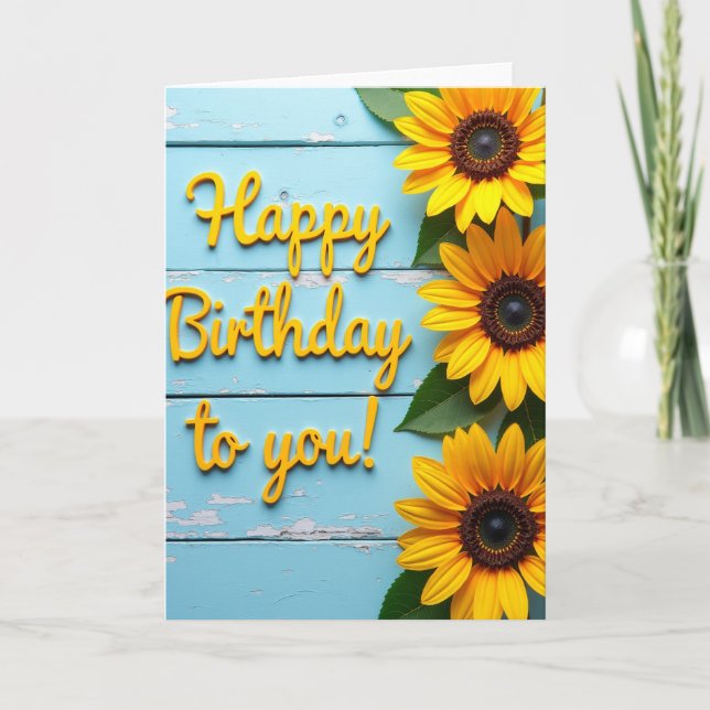 Tarjeta de cumpleaños Rustic Bloom (Anverso)