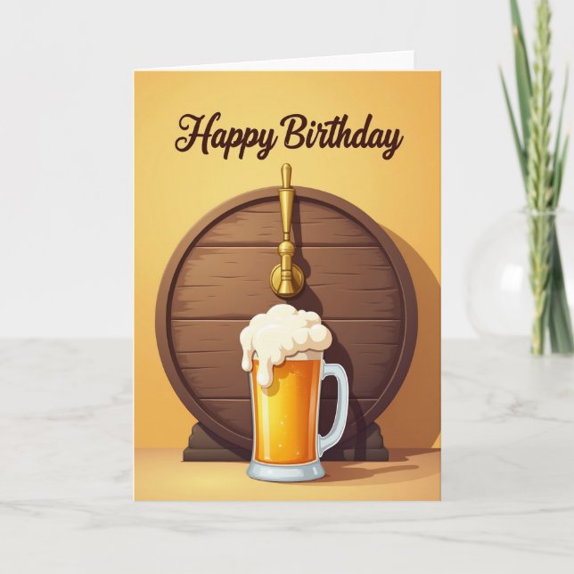Tarjeta de cumpleaños Rustic Brew (Anverso)