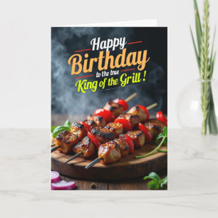 Tarjeta de cumpleaños Rustic Grill